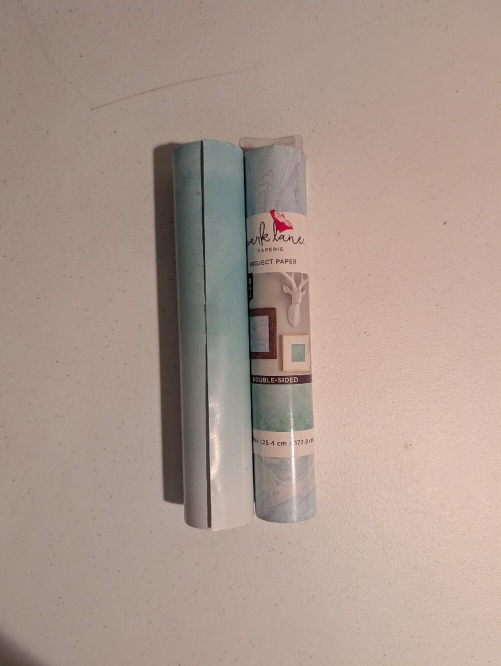 Park Lane Double-Sided Marble Project Paper Roll in Light Blue